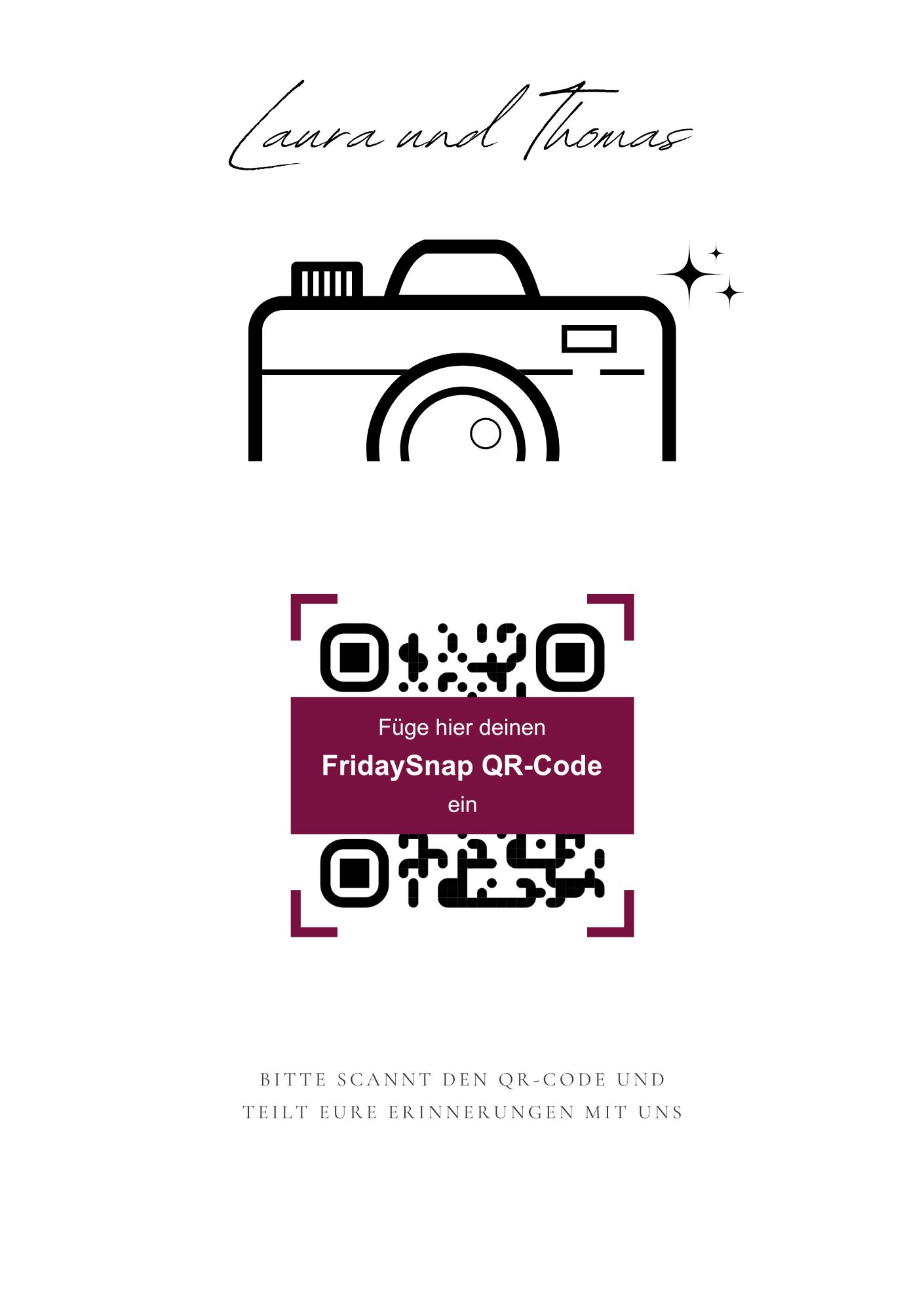 QR-Code Template 4 black and white